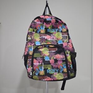 Roxy Colorful Logo Print Backpack